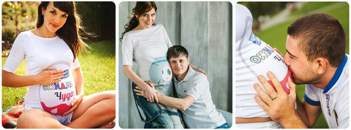Хлопчатобумажные футболки для беременных